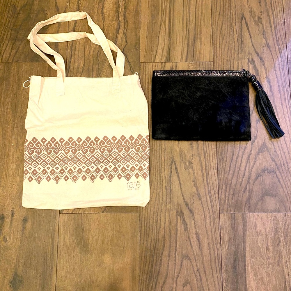 Cowhide And Python Clutch - image 1